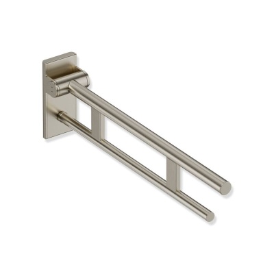 HEWI Metallics Hinged Duo Support Rail '700'- Brushed Nickel